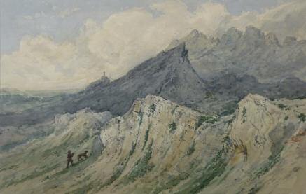 J.J.B. LAURENS, “Les montagnes de Beaume(s) et Gigondas et la tour de Montmirail vues de la Cabre”