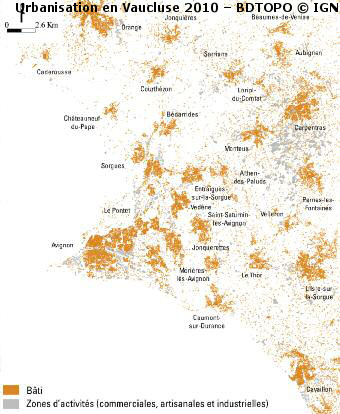 Urbanisation en Vaucluse 