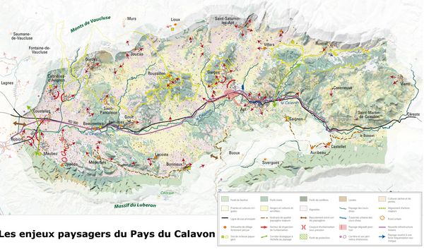 Pays du Calavon - carte des enjeux paysagers (Vaucluse)